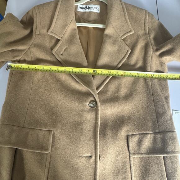 Macintosh New England 100% Wool Vintage Camel Dress Coat, Sz 10, Academia - Picture 15 of 16